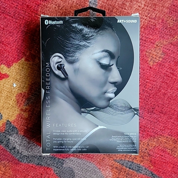 💗 ART + SOUND True Wireless Pro Buds w Charging Case Black Leopard NIB - Picture 2 of 4